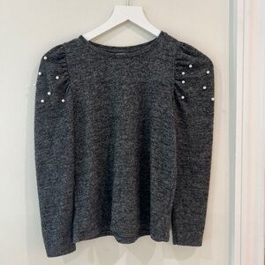 Zara kids black shirt with pearls